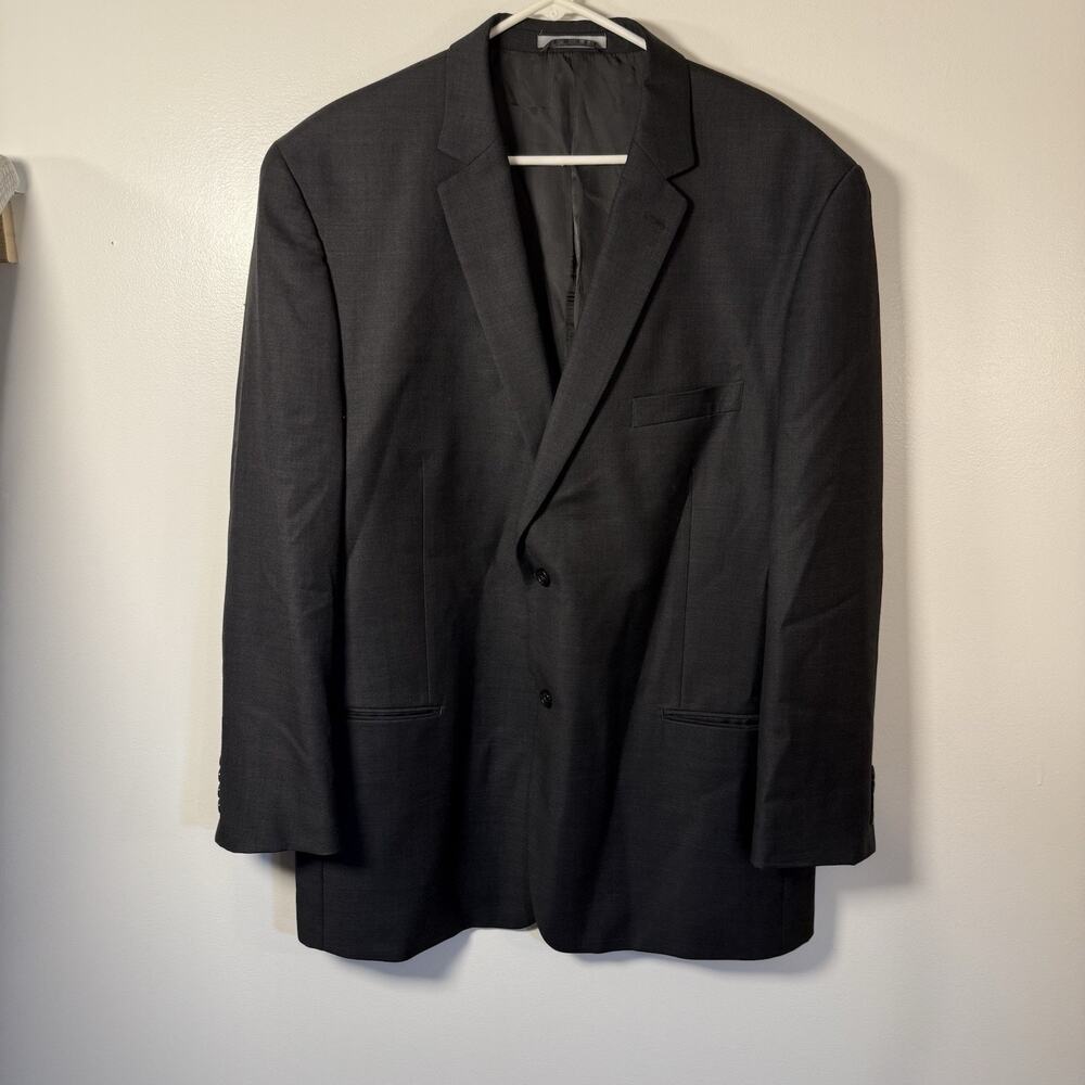 Michael Kors Blazer Wool Sport Coat Mens 50 L Charcoal Gray Quiet Luxury Office